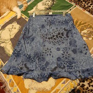 Aqua Blues Medium Women's Blue Swirl Skirt